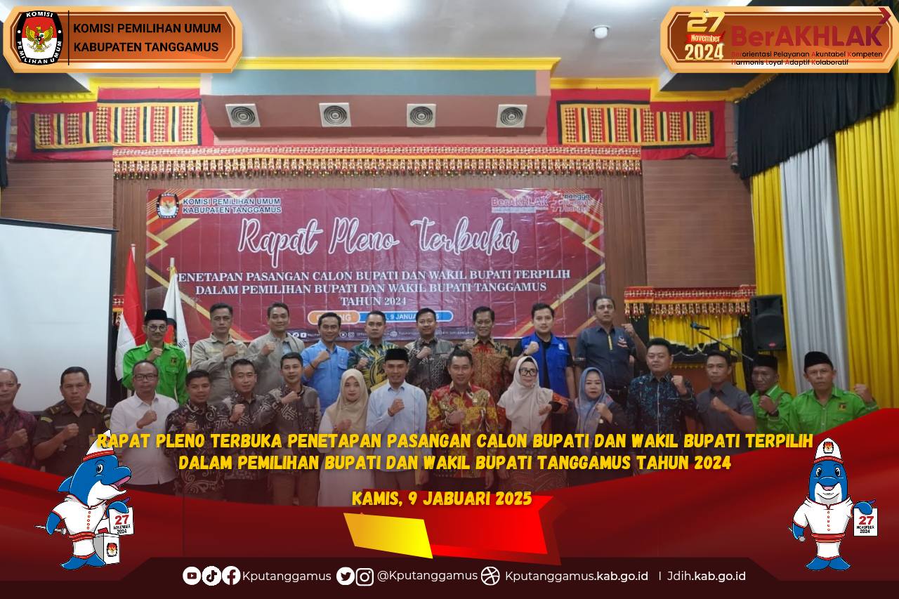 PLENO TERBUKA PENETAPAN CALON BUPATI DAN WAKIL BUPATI TGM TH 2024