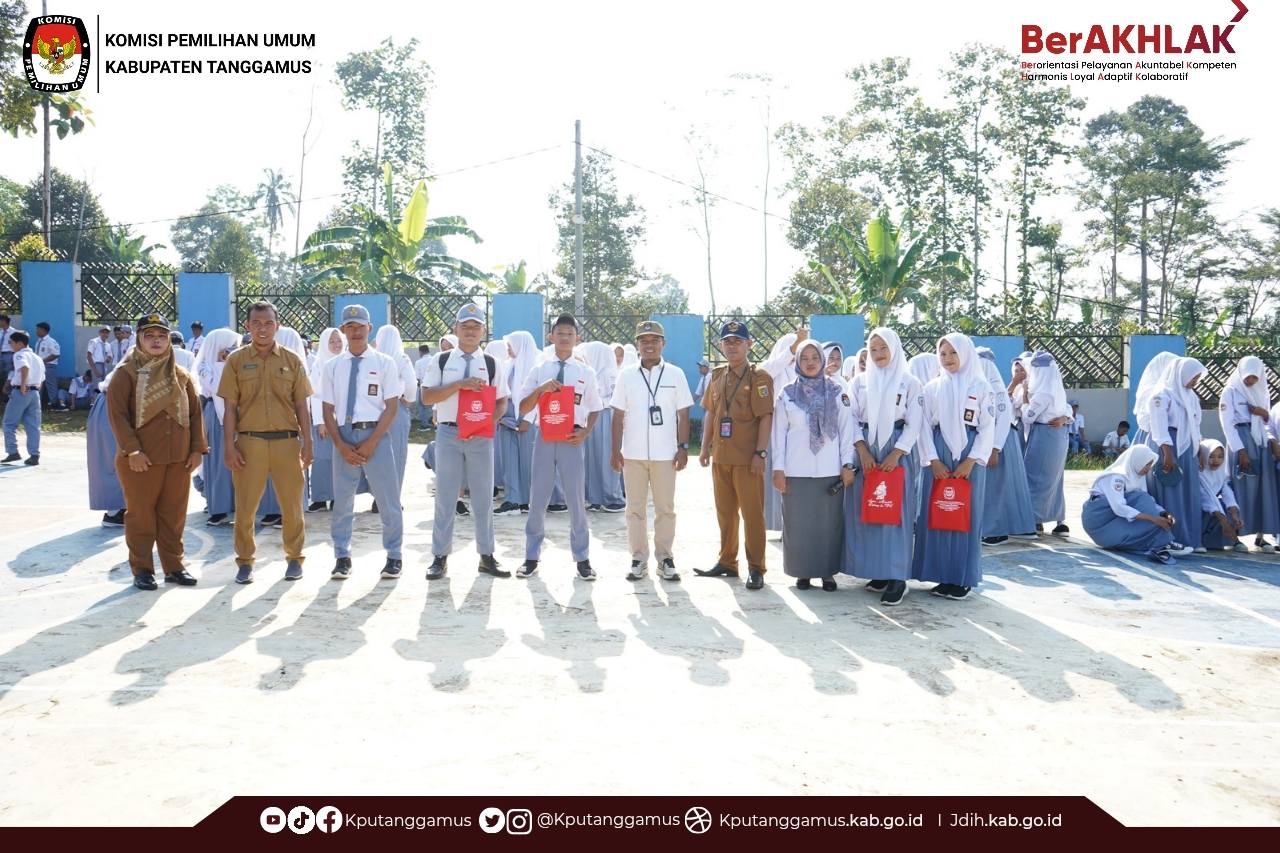 Kegiatan Sosialisasi pendidikan Pemilih berkelanjutan di SMK Kota Agung Timur Kab Tanggamus th 2025