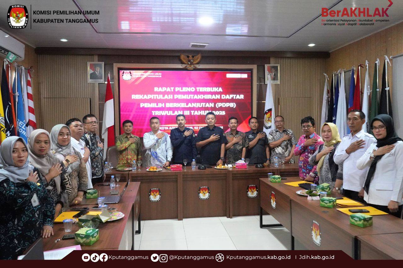 Rapat Pleno Terbuka Rekapitulasi Pemutahiran  Daftar Pemilih  Berkelanjutan th 2025