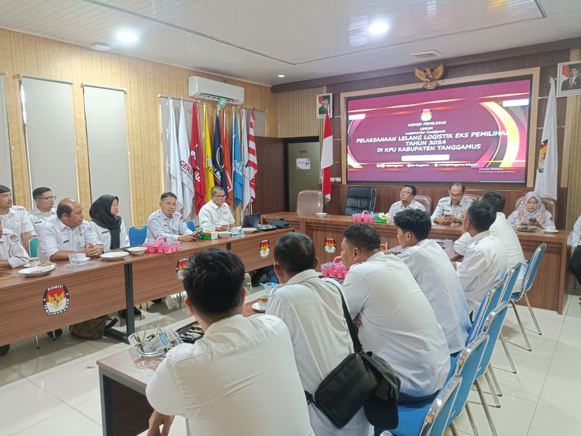 4 Kabupaten Kota  se Lampung  Melaksanaan Lelang Logistik Eks Pemilihan Tahun 2024 di KPU Tanggamus