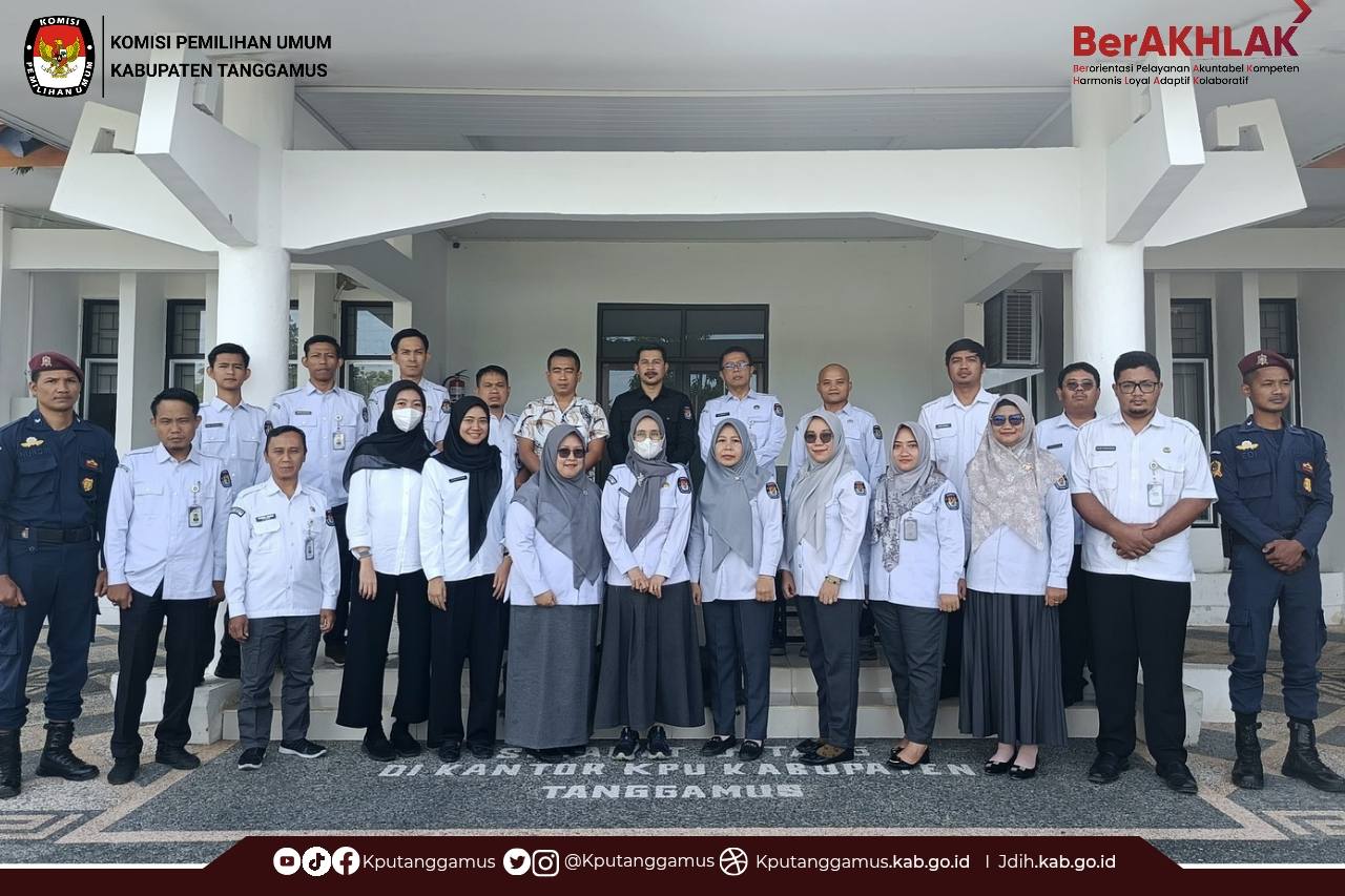 KPU Kabupaten Tanggamus melaksanakan Apel Rutin Mingguan