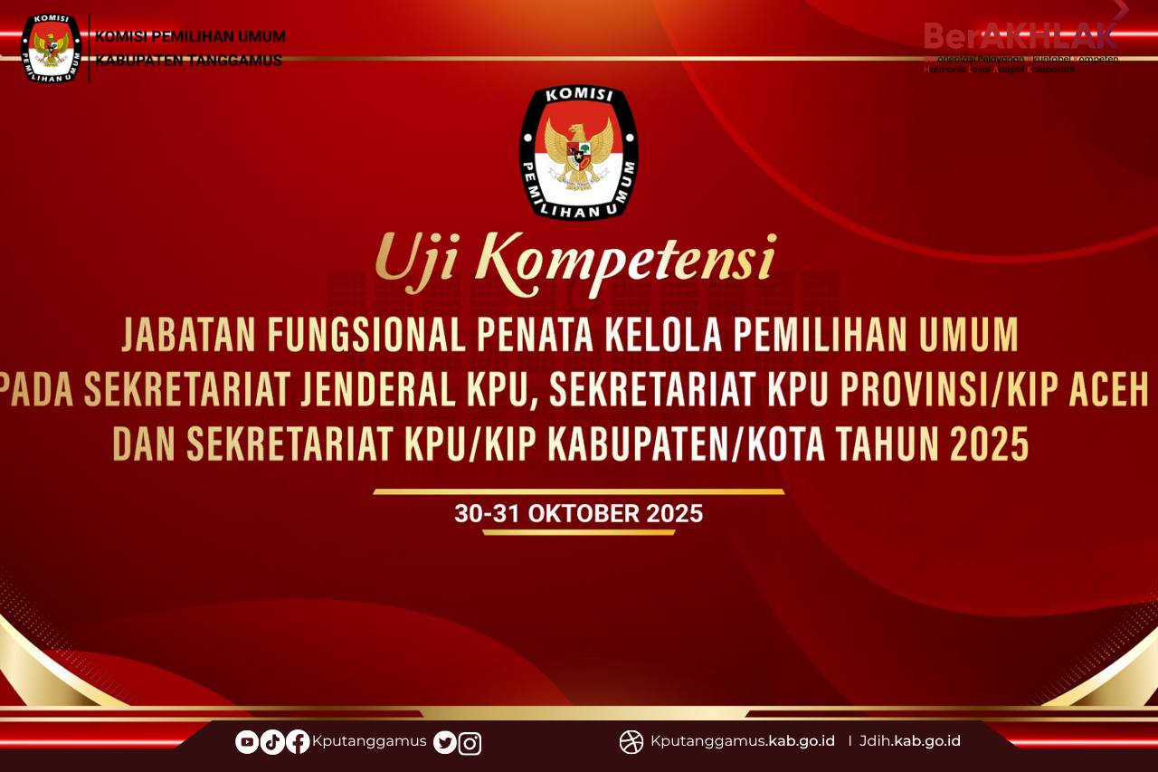KPU Kab  Tanggamus melaksanakan Uji Kompetensi Jabatan Fungsional Penata Kelola Pemilu