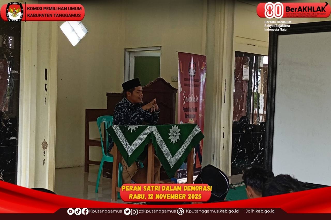 KPU  Tanggamus  melaksanakan sosdiklih di Pondok pesantren Sabilil Muttaqien