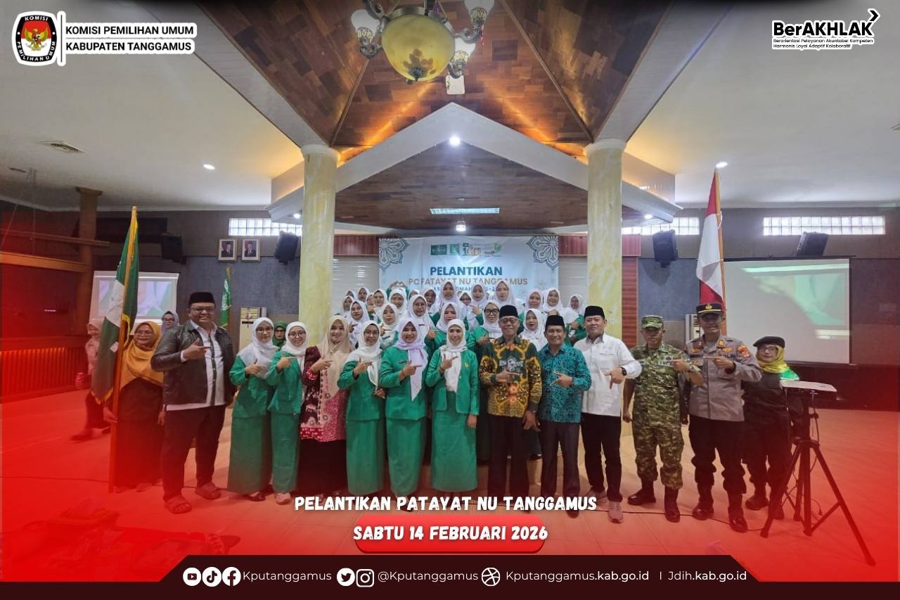 Anggota KPU Tanggamus Habibi menghadiri Pelantikan PC Fatayat NU Tanggamus