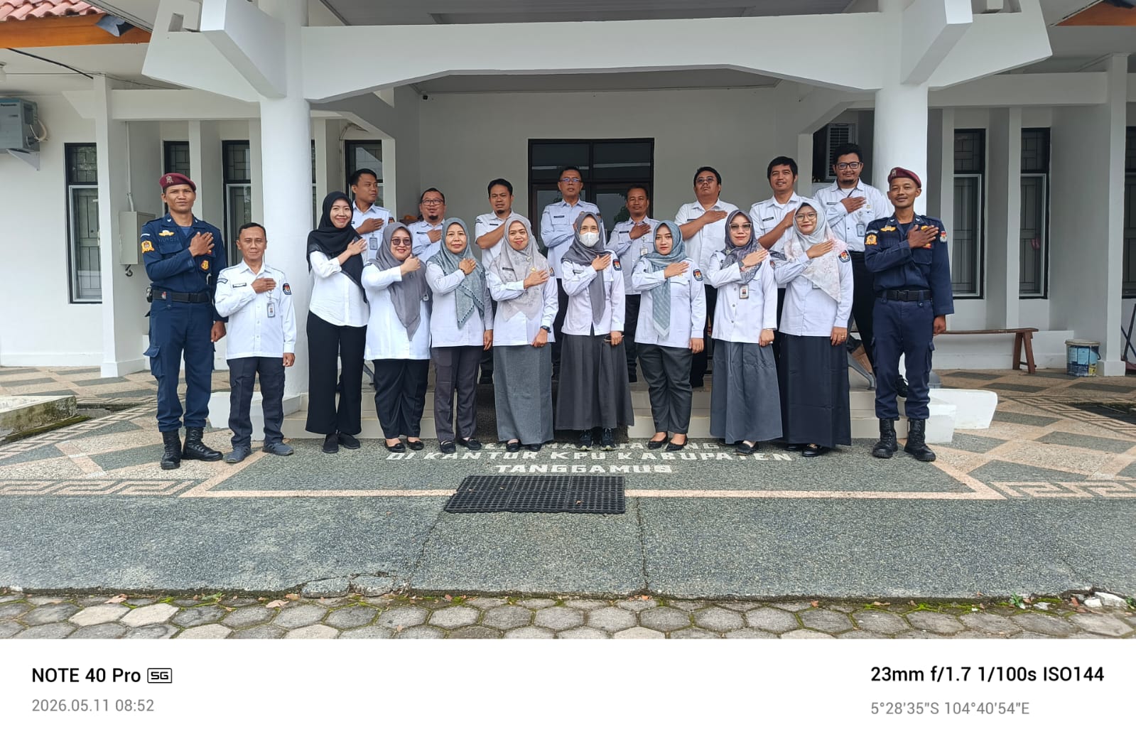 Komisi Pemilihan Umum Kabupaten Tanggamus melaksanakan Apel Rutin Mingguan . Senin, (11/05/2026)