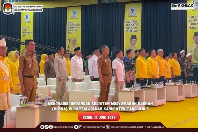 KPU Kabupaten Tanggamus Habibi menghadiri undangan musyawarah daerah (Musda)